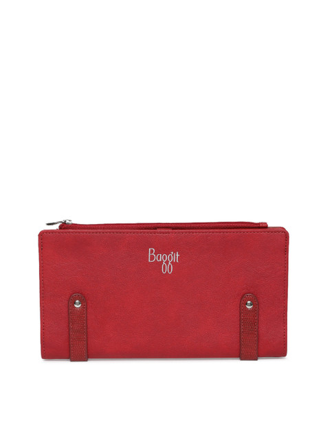 

Baggit Women Red Solid Two Fold Wallet
