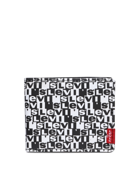 

Levis Men White & Black Printed Two Fold Wallet
