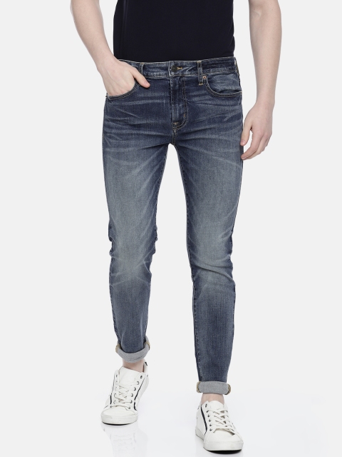 

AMERICAN EAGLE OUTFITTERS Men Blue Skinny Fit Mid-Rise Clean Look Stretchable Jeans