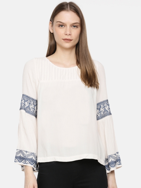 

AMERICAN EAGLE OUTFITTERS Women Beige Solid Top