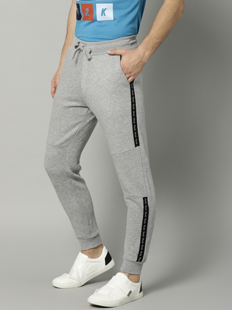 

French Connection Men Grey Melange Solid Joggers