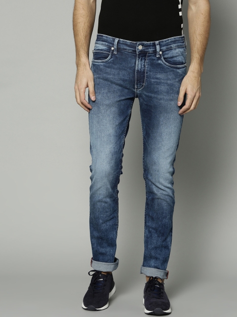 

French Connection Men Blue Slim Fit Mid-Rise Clean Look Stretchable Jeans