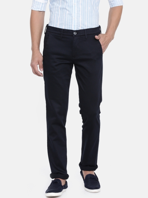 

Killer Men Navy Blue Slim Fit Solid Trousers
