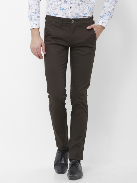 

Killer Men Olive Green Slim Fit Solid Chinos