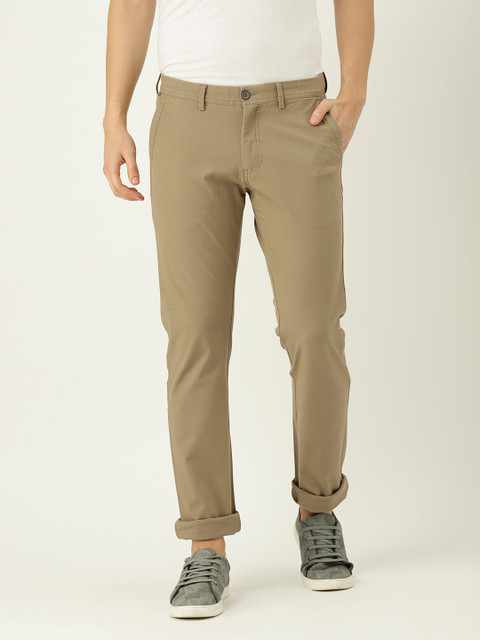 

Allen Solly Men Khaki Smart Slim Fit Solid Regular Trousers