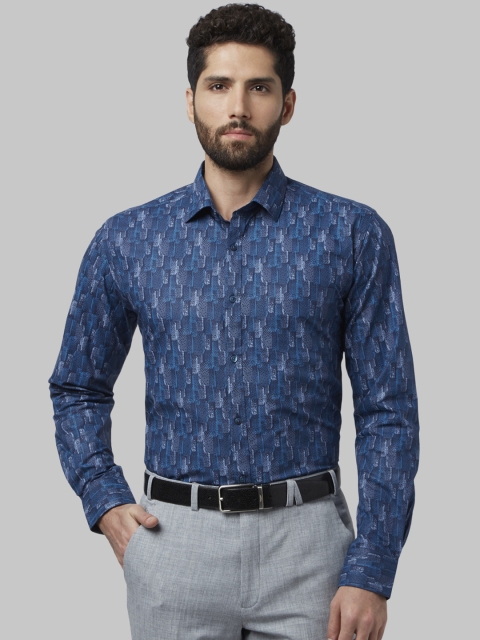 

Park Avenue Men Blue Slim Fit Printed Casual Shirt