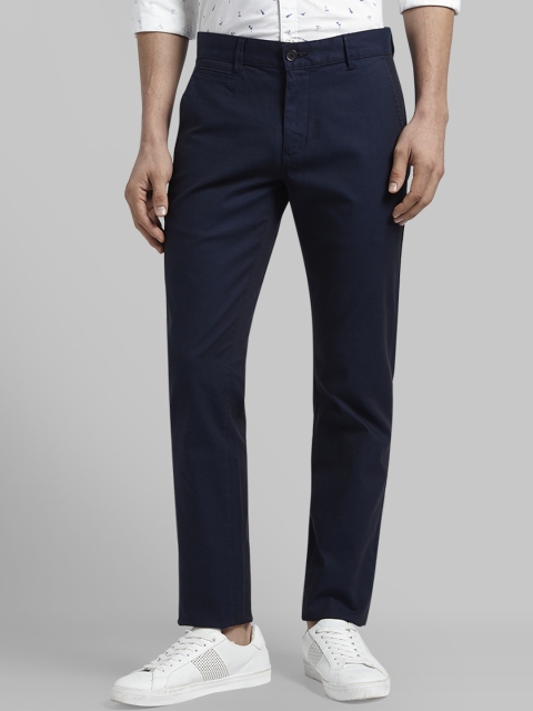 

Parx Men Blue Slim Fit Self Design Regular Trousers