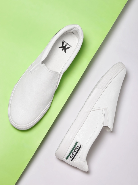 

Kook N Keech Women White Slip-On Sneakers