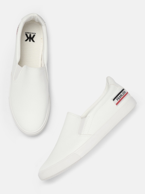

Kook N Keech Women White Slip-On Sneakers