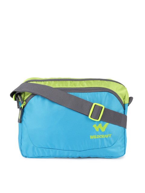 

Wildcraft Unisex Turquoise Blue & Fluorescent Green Colourblocked Messenger Bag
