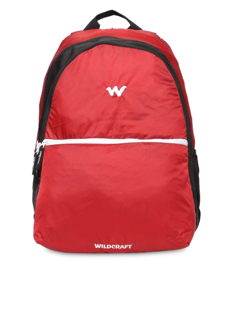 

Wildcraft Unisex Red & Black Solid Backpack