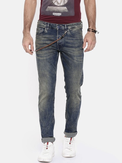 

Jack & Jones Men Blue Glenn Slim Fit Low-Rise Clean Look Stretchable Jeans