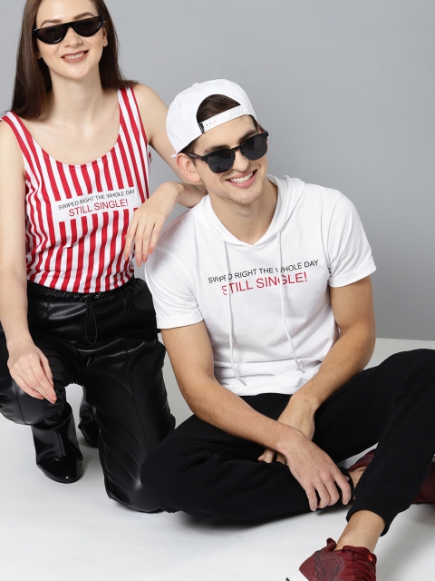 

Kook N Keech Men White Printed Hood T-shirt