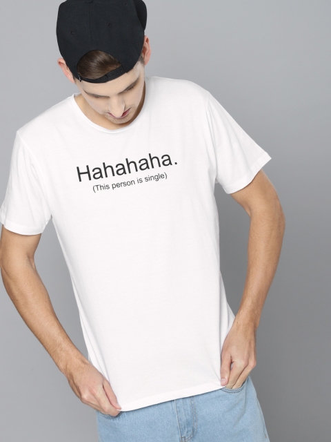 

Kook N Keech Men White Printed Round Neck T-shirt