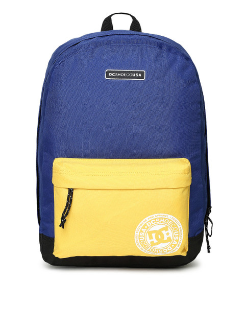 

DC Men Blue & Yellow Colourblocked Backpack