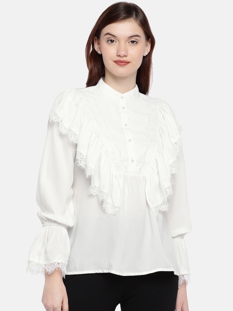 

Vero Moda Women White Solid Top