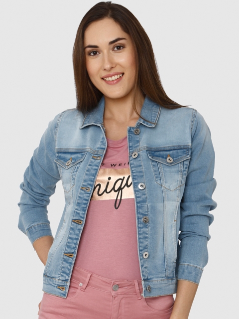 

Vero Moda Women Blue Washed Denim Jacket