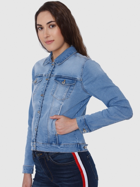 

Vero Moda Women Blue Washed Denim Jacket