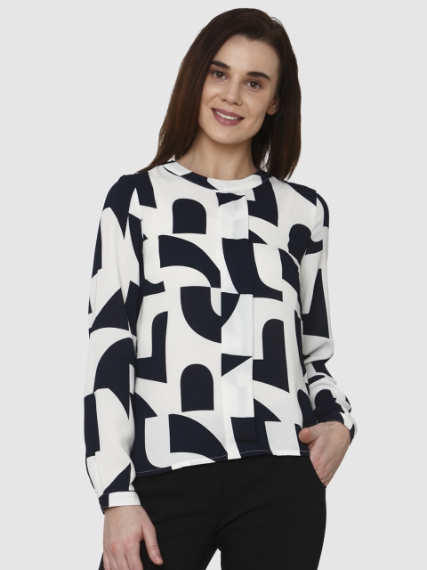 

Vero Moda Women Off-White Printed Top