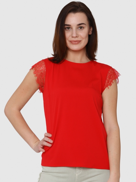 

Vero Moda Women Red Solid Top