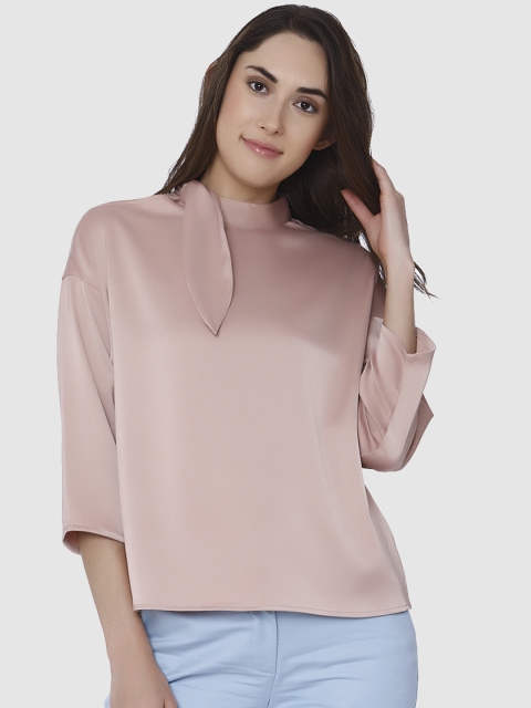 

Vero Moda Women Peach-Coloured Solid Top