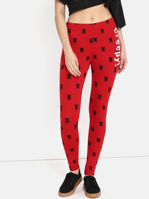 

Kook N Keech Disney Red & Black Printed Leggings