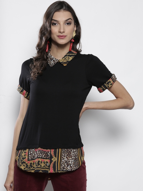 

DOROTHY PERKINS Women Black Solid Top
