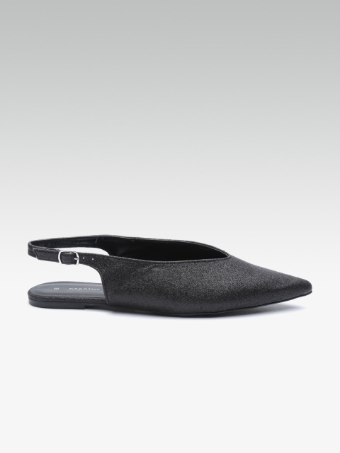 

DOROTHY PERKINS Women Black Solid Shimmer Effect Flats