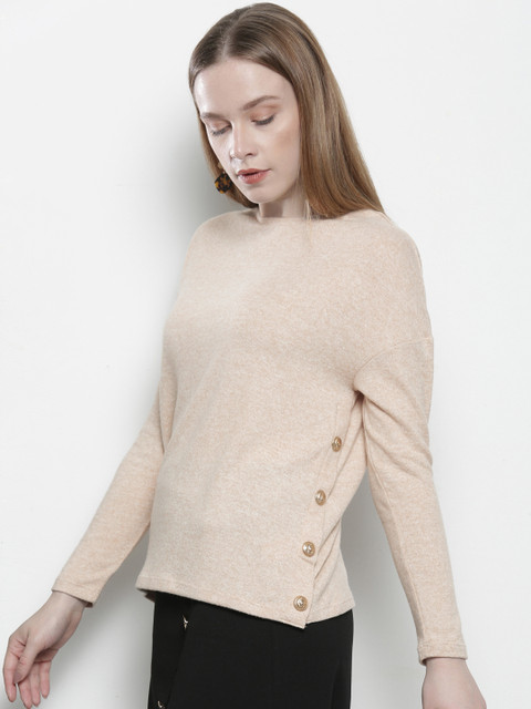 

DOROTHY PERKINS Women Beige Solid Sweater