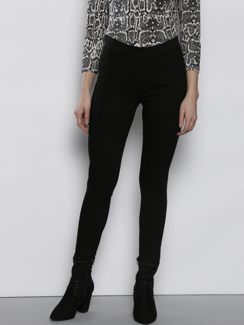 

DOROTHY PERKINS Women Petite Black Solid Jeggings
