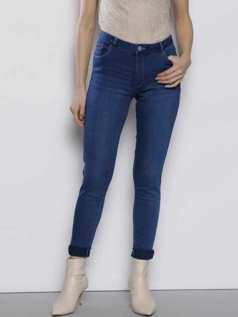 

DOROTHY PERKINS Women Navy Blue Skinny Fit Mid-Rise Clean Look Stretchable Jeans