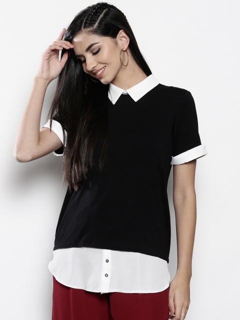 

DOROTHY PERKINS Women Black Solid Top