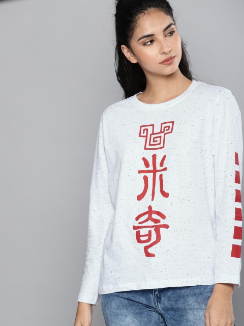 

Kook N Keech Disney Women White Printed Round Neck T-shirt