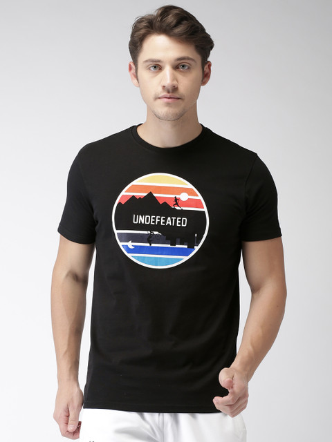 

Kappa Men Black Printed Round Neck T-shirt