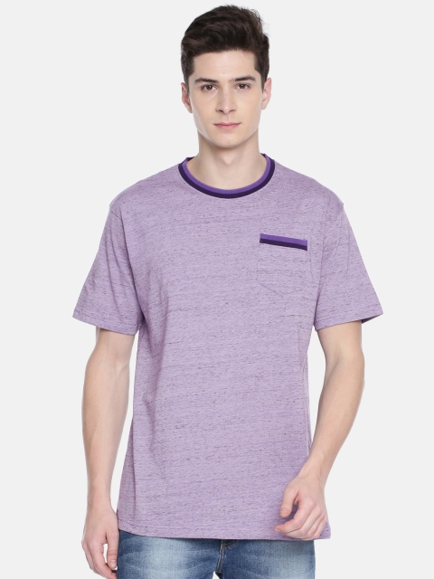 

Bossini Men Lavender Solid Round Neck T-shirt