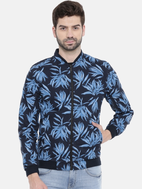 

Bossini Men Blue Printed Bomber