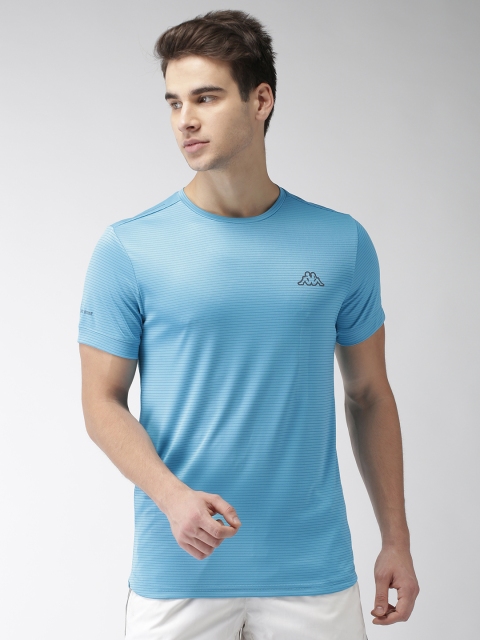

Kappa Men Blue Striped Round Neck T-shirt