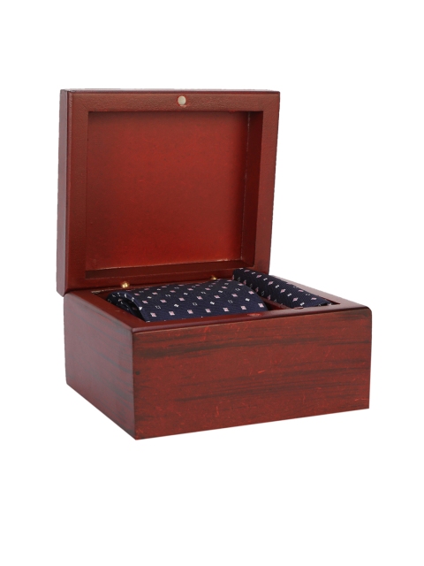 

Peter England Men Navy Blue Self-Design Accessory Gift