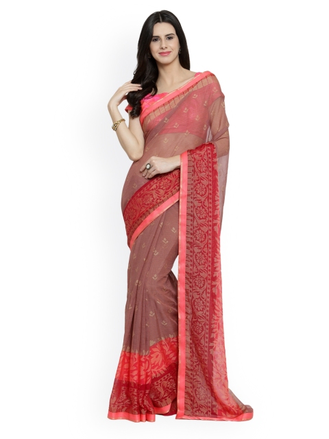 

Shaily Purple Printed Silk Blend Saree