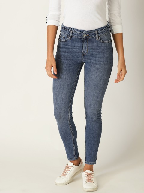 

ESPRIT Women Blue Skinny Fit Mid-Rise Clean Look Stretchable Jeans