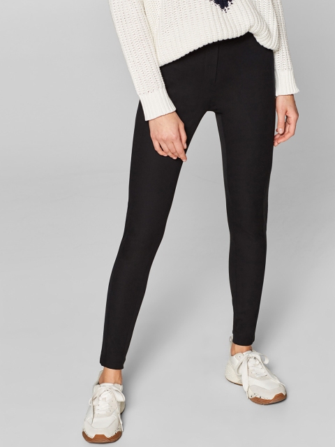 

ESPRIT Women Black Solid Treggings
