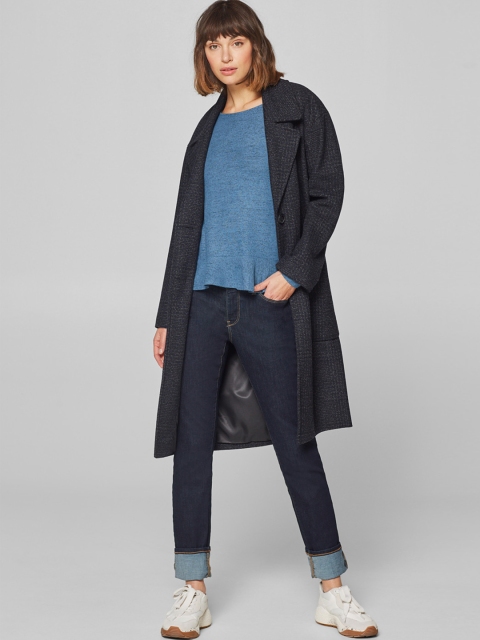 

ESPRIT Women Blue Solid Top