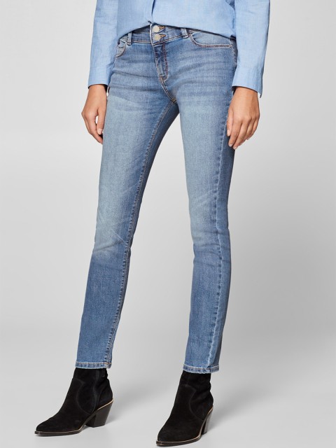 

ESPRIT Women Blue Slim Fit Mid-Rise Clean Look Stretchable Jeans