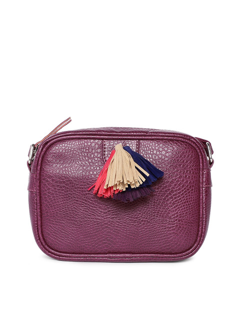 

Kanvas Katha Women Purple Solid Sling Bag