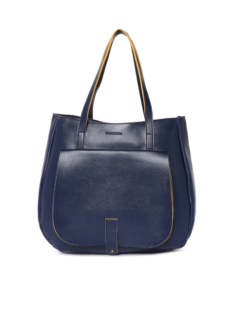 

Kanvas Katha Navy Blue Solid Shoulder Bag