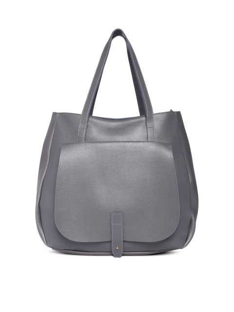 

Kanvas Katha Women Grey Solid Handheld Bag