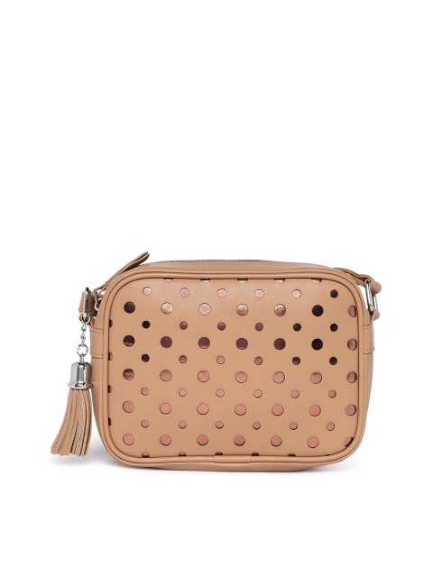 

Kanvas Katha Beige Self Design Sling Bag