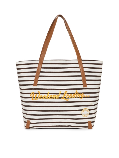 

Kanvas Katha White & Black Striped Shoulder Bag