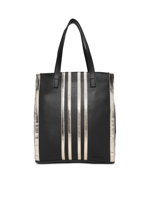 

Kanvas Katha Black Striped Tote Bag
