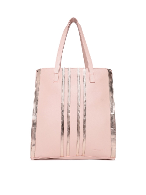 

Kanvas Katha Pink Striped Tote Bag